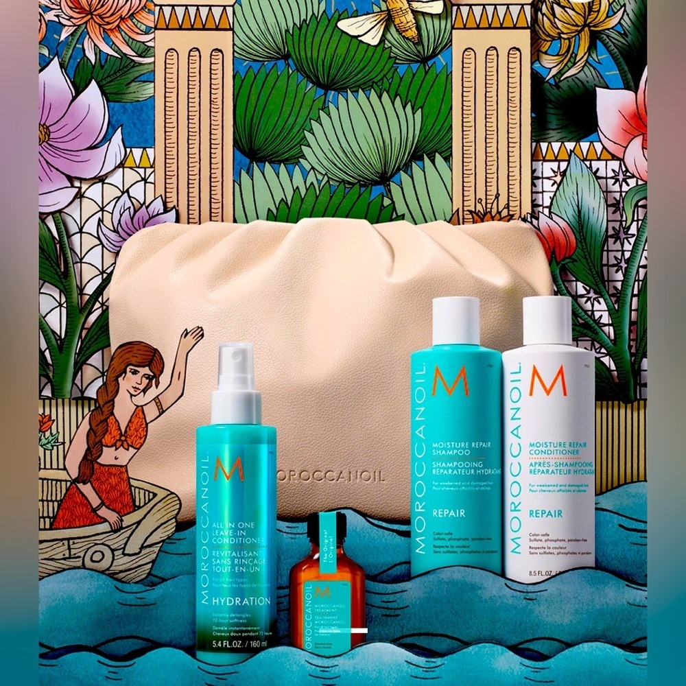 Moroccanoil Repair Shampoo, Conditioner, Leavein Conditioner & Original Treatmen